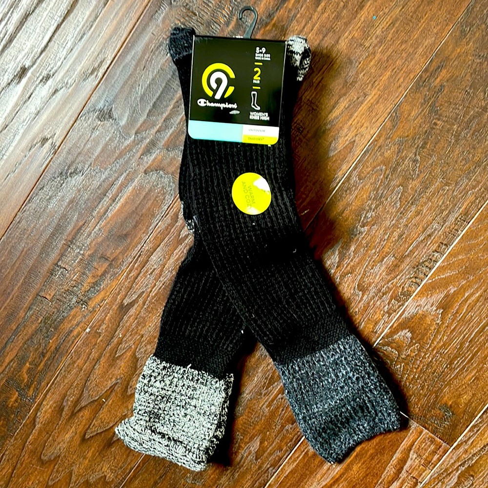 Champion duo dry women’s knew high bohemian boot socks 2 PAIR NEW